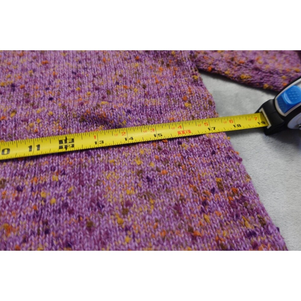 J.Jill Women's Size XS Petite Persian Violet Multi Harvest Moon Sweater NWT - Picture 8 of 8